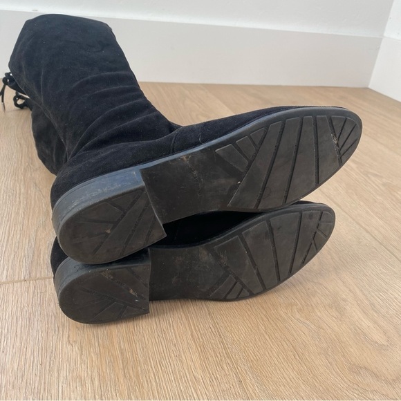 Marc Fisher Women's Humor 2 Faux Suede Over Knee Boots in Black - Picture 5 of 5